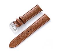 LQXHZ Correa De Cuero Genuino Correa De Reloj De Cuero De Vaca De Grano De Lichi Suave For Mujer Correa De Reloj Impermeable For Hombres 14 16 18 Mm Accesorios De Cadena De Reloj(Brown,18mm)