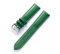 LQXHZ Correa De Cuero Genuino Correa De Reloj De Cuero De Vaca De Grano De Lichi Suave For Mujer Correa De Reloj Impermeable For Hombres 14 16 18 Mm Accesorios De Cadena De Reloj(Green,18mm)