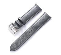 LQXHZ Correa De Cuero Genuino Correa De Reloj De Cuero De Vaca De Grano De Lichi Suave For Mujer Correa De Reloj Impermeable For Hombres 14 16 18 Mm Accesorios De Cadena De Reloj(Gray,21mm)