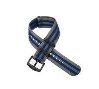 LQXHZ Correa De Nailon For Reloj, Pulsera Con Cinturón De Seguridad De 20mm Y 22mm For Reemplazo De Reloj(Gray-blue-gray,22mm black buckle)