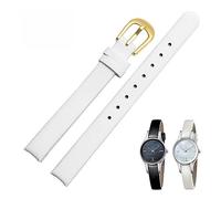 LQXHZ Correa De Reloj Con Correa De Arco Blanco Y Negro De 10mm, Correa De Cuero Compatible Con Relojes CK K43231 K43232 K43236, Accesorios For Relojes De Mujer (Color : White gold buckle, Size : 10