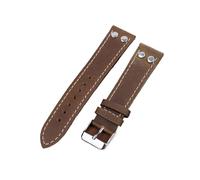 LQXHZ Correa De Reloj Con Remaches De Cuero Genuino, 18mm, 20mm, 22mm, Pulsera De Cuero Vintage Crazy Horse, Reemplazo De Correa De Reloj De Liberación Rápida (Color : Coffee, Size : 20mm)