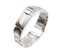 LQXHZ Correa De Reloj De 20mm Y 21mm Compatible Con Rolex SUBMARINER DAYTONA, Correa De Reloj Con Cierre Plegable, Accesorios De Pulsera De Reloj De Acero Inoxidable 904L (Color : Bright silver, Siz