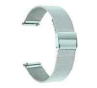 LQXHZ Correa De Reloj De Acero Inoxidable Milanesa Compatible Con Garmin Vivomove HR 3 3S / Vivoactive 4 4S 3 / Venu 2 2S Sq/Correa De Reloj Estilo Luxe(Cloud Silver,Vivoactive 3 Music)