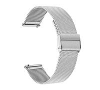 LQXHZ Correa De Reloj De Acero Inoxidable Milanesa Compatible Con Garmin Vivomove HR 3 3S / Vivoactive 4 4S 3 / Venu 2 2S Sq/Correa De Reloj Estilo Luxe(Silver,Vivomove 3)