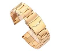 LQXHZ Correa De Reloj De Acero Inoxidable Sólido De Liberación Rápida, 18, 20, 22 Y 24 Mm, Hebilla Plegable For Mujeres Y Hombres.(Gold,20mm)