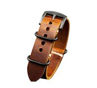 LQXHZ Correa De Reloj De Cuero, 20 22 24MM Correa De Piel De Becerro Vintage Marrón Azul Negro, Pulsera De Hombre De Estilo Vintage(Color:Yellow black buckl,Size:20mm)