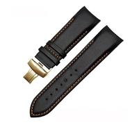 LQXHZ Correa De Reloj De Cuero Genuino De 22 Mm, 23 Mm, 24 Mm, Con Extremo Curvo, Compatible Con Tissot Watch Belt 1853 COUTURIER T035627A T035407A T035439, Correa For Hombre(Oragne line-gold,23mm)
