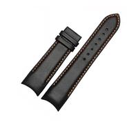 LQXHZ Correa De Reloj De Cuero Genuino De 22 Mm, 23 Mm, 24 Mm, Con Extremo Curvo, Compatible Con Tissot Watch Belt 1853 COUTURIER T035627A T035407A T035439, Correa For Hombre(Oragne line-no BK,23mm)