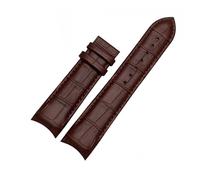 LQXHZ Correa De Reloj De Cuero Genuino De 22 Mm, 23 Mm, 24 Mm, Con Extremo Curvo, Compatible Con Tissot Watch Belt 1853 COUTURIER T035627A T035407A T035439, Correa For Hombre(Brown-no buckle,24mm)