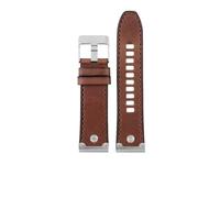 LQXHZ Correa de reloj de cuero genuino retro genuino de calidad for hombre compatible con DZ4343 DZ4323 DZ7406 Correa de reloj Cuero italiano vintage 22 mm 24 mm 26 mm(C brown-silver,28mm)