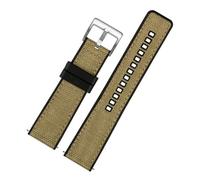 LQXHZ Correa De Reloj De Goma De Lona De Nailon For Hombre(Khaki 01,20mm)
