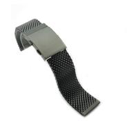 LQXHZ Correa De Reloj De Malla De Acero Inoxidable Compatible Con IWC Compatible Con Omega Compatible Con Huawei Compatible Con Samsung Reloj Pulsera De Metal Correa De Reloj Cierre Plegable 22 Mm (C