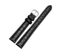 LQXHZ Correa De Reloj De Piel De Cocodrilo Auténtica, Tamaño Pequeño, 12 Mm, 13 Mm, 14 Mm, 15 Mm Y 16 Mm, For Mujer.(Black,15mm rosegold buckle)