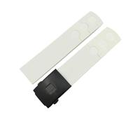 LQXHZ Correa de reloj de silicona de goma de 20mm, hebilla plegable negra, azul y naranja, correa de reloj resistente al agua Compatible con reloj Tissot PRS516 T044(White black,20mm)