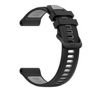 LQXHZ Correa de silicona deportiva de dos tonos Compatible con Garmin Forerunner 965 955 Solar 945 935 745 Correa de reloj de 22 mm Pulsera de repuesto(Black Gray,For Forerunner 745)