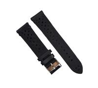 LQXHZ Correas De Reloj De Cuero Genuino 18mm 20mm 22mm 24mm Correa De Reloj Transpirable Porosa Reemplazo De Correa De Reloj De Liberación Rápida(Black black line,24mm)