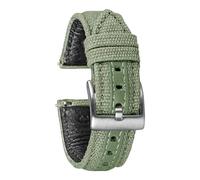 LQXHZ Correas De Reloj De Lona Material Premium Liberación Rápida Correas De Reloj De Nylon De Calidad Negra Hebilla De Acero 18 Mm 20 Mm 22 Mm 24 Mm (Color : Green-111, Size : 20mm)