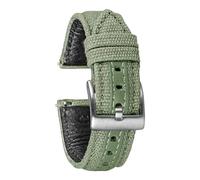 LQXHZ Correas De Reloj De Lona Material Premium Liberación Rápida Correas De Reloj De Nylon De Calidad Negra Hebilla De Acero 18 Mm 20 Mm 22 Mm 24 Mm (Color : Green-111, Size : 20mm)