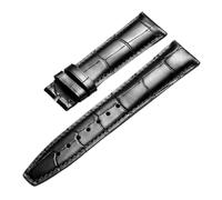LQXHZ Correas de reloj de piel de vaca, correa sustituta de 20MM, 21MM, 22MM, hebilla de acero inoxidable 316L, cinturón de cuero genuino(Black,22MM_WITH LOGO)