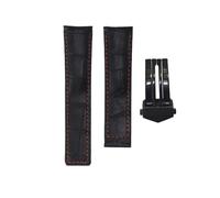 LQXHZ Cuero De Vaca For Hombre Correa Genuina Reloj 20 Mm 22 24 Compatible Con TAG HEUER CARRERA Monaco AQUARACER Pulsera(With Black Clasp-02,20mm)