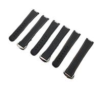 LQXHZ NUEVA Banda de reloj de goma de silicona de 90 mm de reloj de reloj de reloj con ajuste de metal for la correa omega Seamaster 300 Aqua Terra AT150 8900 Instrumentos(Black orange line,Strap with