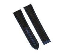 LQXHZ Nueva Correa De Reloj De Silicona De Goma De 20mm Y 22mm, Correa De Reloj De Nailon Compatible Con Correa Omega Seamaster 300 Speedmaster 8900 Planet Ocean Tools (Color : Blue black, Size : BL