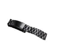 LQXHZ Reloj de acero inoxidable sólido Ajuste for hombres Relojes Mujeres Correas de metal 14mm 16mm 18mm 19mm 20 21mm 22 24mm 26mm Banda de hebilla plegable(Black,22mm)