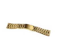 LQXHZ Reloj de acero inoxidable sólido Ajuste for hombres Relojes Mujeres Correas de metal 14mm 16mm 18mm 19mm 20 21mm 22 24mm 26mm Banda de hebilla plegable(Gold,24mm)