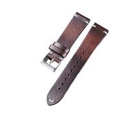 LQXHZ Reloj De Cera De Aceite Resistente Al Agua Retro Band18mm 20mm 22mm Reloj Masculino Femenino Correa De Cuero Marrón Cinturón Ultrafino Pulsera Suave De Cuero De Vaca(Dark Brown,22mm)