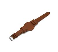 LQXHZ Retro Hecho a mano Reloj de la pulsera de los hombres 20 mm 22 mm 24 mm Pulsera de reloj de cuero Pulsera Azul Azul Negro Verde Rojo Color Rojo Correa(Brown-1,22mm)