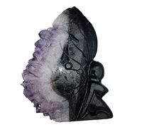 LQYXGS Decoración para el hogar con Piedras de Cristal 100% Natural púrpura copetudo Cristal Tallado a Mano Flor Hada Cristal Decoraciones for el hogar 1 Uds