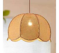 LQZCXMF Lámpara Colgante De Bambú Y Ratán, Estilo Rústico, Para Comedor, Lámpara Japonesa Para El Hogar, Color Beige, Estilo Bohemio, Antigua, Para Isla De Cocina, Casa Té, Sala Estar, Dormitorio