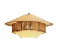 LQZCXMF Lámpara Colgante De Cuerda De Cáñamo Con Casquillo E26 Para Isla De Cocina, 23,6'', Estilo Bohemio, Con Pantalla De Lino Blanco, Ideal Para Recibidor, Dormitorio, Comedor