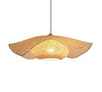 LQZCXMF Lámpara Colgante De Tejido Para Isla De Cocina, Lámparas Extragrandes, Farol Artístico Bambú, Estilo Del Sudeste Asiático, Lámparas De Araña Para Restaurante, Isla De Cocina, Sala De Estar