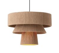 LQZCXMF Lámpara Colgante Estilo Granja Vintage Con Cuerda De Cáñamo, Pantalla Doble Capa Estilo Boho, 1 Luz Con Metal, Accesorio De Iluminación Primitivo Para Vestíbulo, Lámpara Colgante Moderna