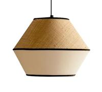 LQZCXMF Lámpara Colgante Hecha A Mano, Araña De Lino Beige De 1 Nivel, Farol De Estilo Bohemio Moderno Para Isla De Cocina, Lámpara De Techo, Luminaria Rústica Tropical Para Comedor