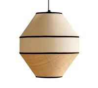 LQZCXMF Lámpara Colgante Hecha A Mano, Araña De Lino Beige De 1 Nivel, Farol De Estilo Bohemio Moderno Para Isla De Cocina, Lámpara De Techo, Luminaria Rústica Tropical Para Comedor