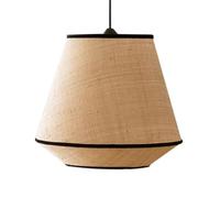 LQZCXMF Lámpara Colgante Hecha A Mano, Araña De Lino Beige De 1 Nivel, Farol De Estilo Bohemio Moderno Para Isla De Cocina, Lámpara De Techo, Luminaria Rústica Tropical Para Comedor