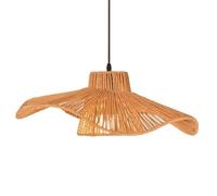 LQZCXMF Lámpara Colgante Retro De Cuerda De Cáñamo Hecha A Mano De 50 Cm (19,7 Pulgadas), Farol De Mimbre, Iluminación Ambiental, Lámparas Japonesas Wabi-sabi, Lámpara De Techo Retro Tipo Cesta