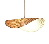 LQZCXMF Lámpara Colgante Vintage De Ratán Lámpara Colgante De Estilo Moderno Lámpara Colgante De 1 Luz Tejida A Mano De Bambú Lámpara Colgante De Mimbre para Playa Costera Lámpara De Salón