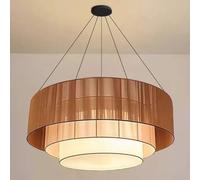 LQZCXMF Lámpara De Araña De Lino De 23,6", Luminaria Industrial Moderna, Lámpara Colgante Estilo Bohemio Para Sala De Estar, Con Marco De Metal, Luces Colgantes Ajustables De Mimbre Grandes