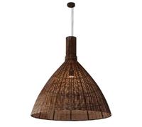 LQZCXMF Lámpara De Araña Vintage Wabi-sabi Con Pantalla Jaula Ratán, Farol Extragrande, Lámpara Araña Mimbre Hecha A Mano En Mimbre Marrón, Luces De Bambú Para Isla De Cocina, Sala Estar, Comedor