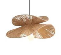 LQZCXMF Lámpara De Techo Estilo Bohemio Con Cuerda De Cáñamo, Lámparas Colgantes Dormitorio Modernas Mediados Siglo Con Doble Pantalla, Lámpara Colgante Grande Hecha A Mano Con Iluminación Japonesa