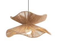 LQZCXMF Lámpara De Techo Estilo Bohemio Con Cuerda De Cáñamo, Lámparas Colgantes Dormitorio Modernas Mediados Siglo Con Doble Pantalla, Lámpara Colgante Grande Hecha A Mano Con Iluminación Japonesa