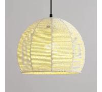 LQZCXMF Lámparas De Araña De Estilo Japonés Para Sala De Estar, Cuerda Cáñamo, Con Pantalla De Cesta De Ratán De 2 Capas Y Marco De Metal, Forma De Farol De Mimbre, Para Sala De Estar