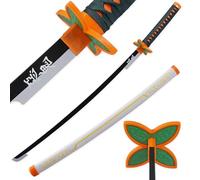 LQZJG Anime Espada de bambú Cosplay，Kochou Kanae Blanco Espada Katana 103 cm/40 Pulgadas
