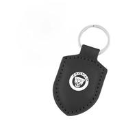 LQZTFC Llavero Coche de Metal Coche Compatible con Jaguar F-Pace F-Type I-Pace,Funda para Llaves Microfiber Cuero con Articulación Colgante Llavero de Accesorios de Coche para Hombre Mujer,Black