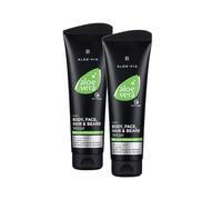 LR Aloe Vera - Gel de ducha y champú para cuerpo, cara, cabello y barba, 2 x 250 ml, hidratante