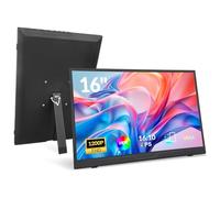 LR Monitor portátil, pantalla IPS 16:10 FHD 1200p de 16 pulgadas, relación de contraste 1500:1, monitor de viaje USB-C HDMI con soporte giratorio, segunda pantalla externa para portátil/PC/Mac